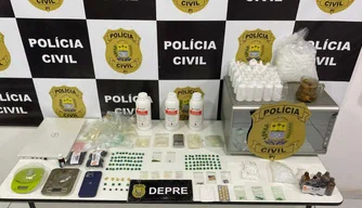 Objetos apreendidos pela equipe policial