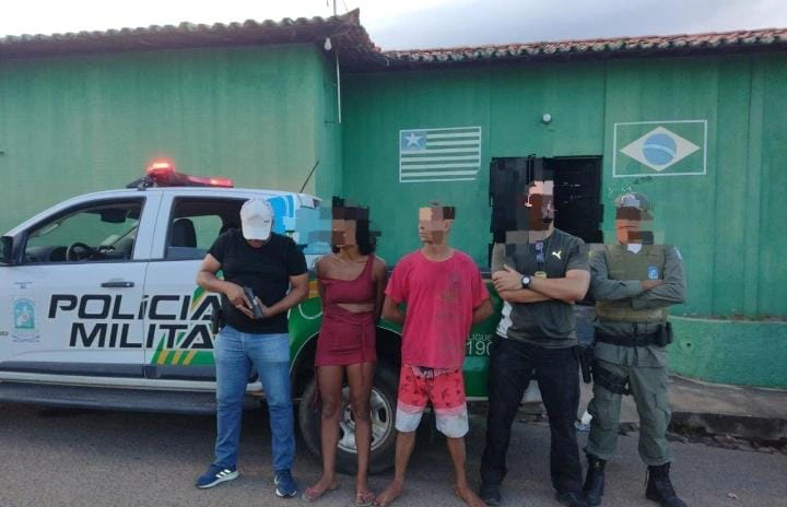 Casal preso pela Polícia Militar