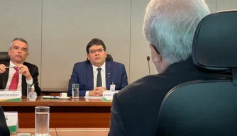 Rafael Fonteles e Washington Bonfim em reunião no RJ,