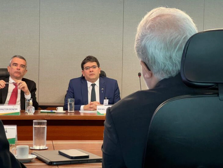 Rafael Fonteles e Washington Bonfim em reunião no RJ,