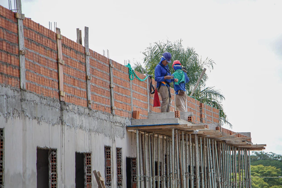 Obra da Casa da Mulher Brasileira em Teresina.