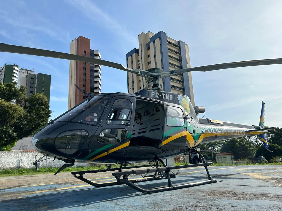 Helicóptero da PM.