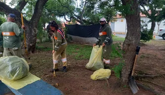 Limpeza de praças da zona Sudeste