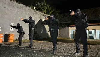 Agentes da DRACO participam de treinamento em baixa luminosidade.