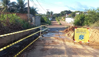 Obra na via Deputado Newton Macedo