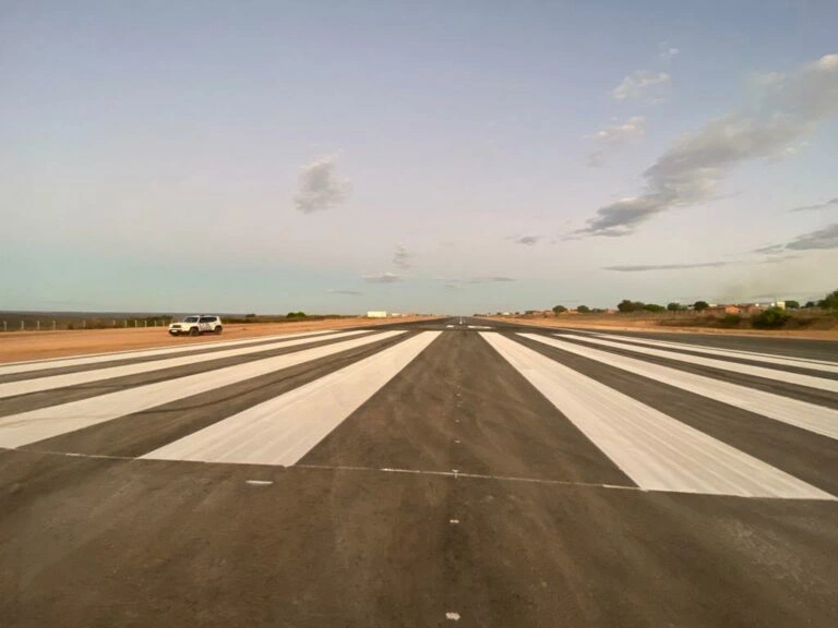 Obra do Aeroporto de Bom Jesus.