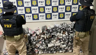 PRF-PI apreende carga de 170 sapatos na BR 230 em Floriano.