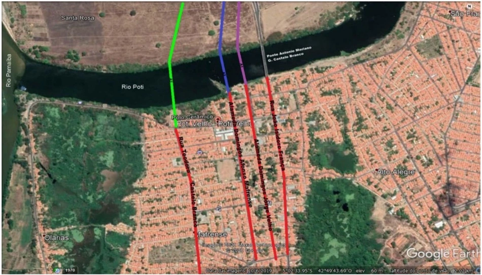 Alternativas locacionais da 2ª Ponte sobre o rio Poti