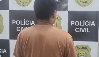 Estelionatário preso pela Polícia Civil em Teresina.