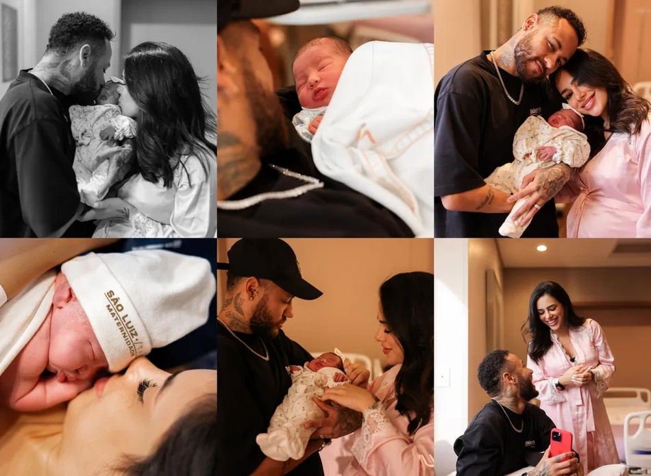 Primeira foto de Mavie filha de Bruna Biancardi e Neymar Jr