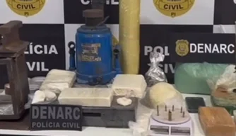 Itens apreendidos em ação do Denarc