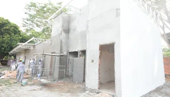 Construção do novo bloco na Uespi de Teresina