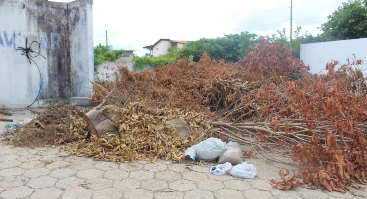 Ponto de descarte irregular no bairro Santa Isabel