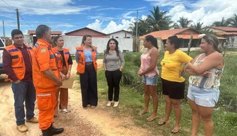 Sedec realiza visitas em áreas afetadas pela chuva em Luís Correia