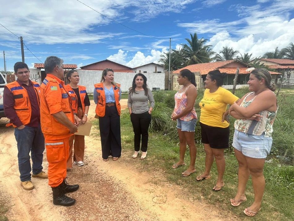 Sedec realiza visitas em áreas afetadas pela chuva em Luís Correia