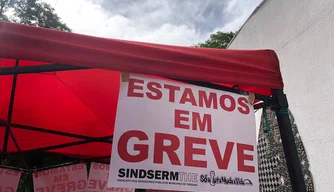 Professores em greve.