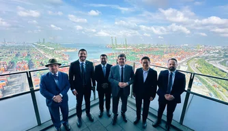 Rafael Fonteles realiza visita técnica ao Porto de Singapura e discute sobre parceria