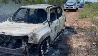 Dois corpos são encontrados carbonizados em carro na cidade de Acauã