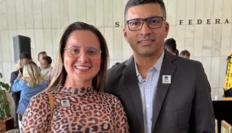 Prefeita Gabriela Coelho e esposo