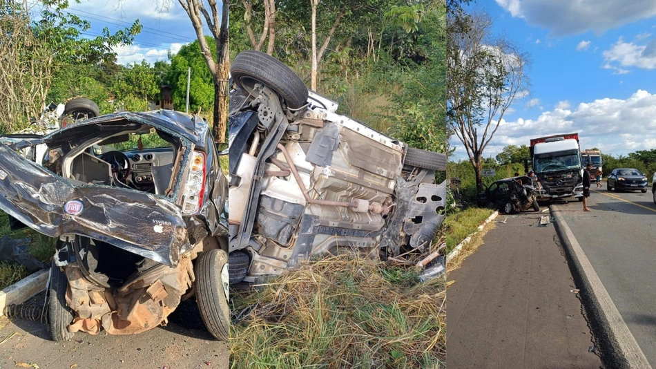 Colisão entre carros e caminhão deixa quatro feridos em Campo Maior