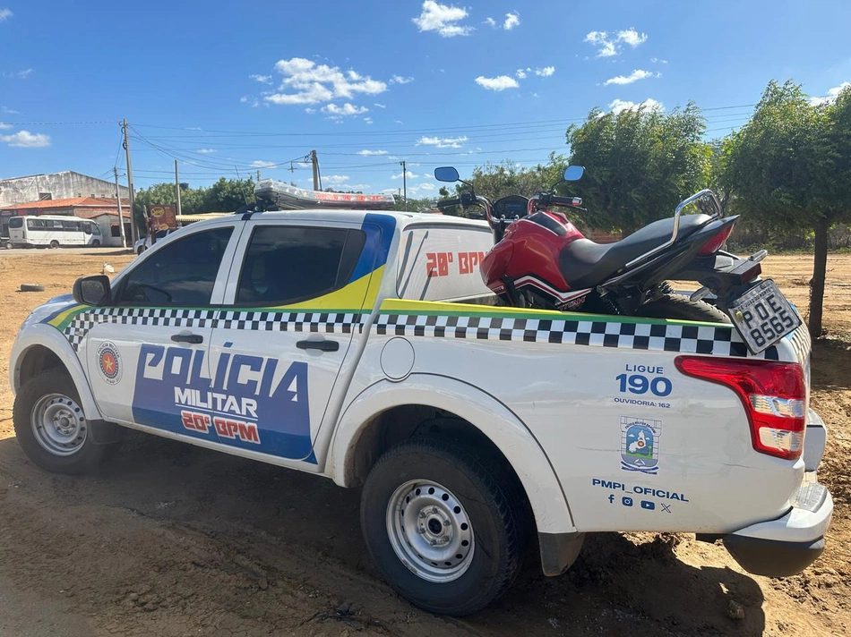 A moto que levava o suspeito e a vítima havia sido roubada no Ceará.