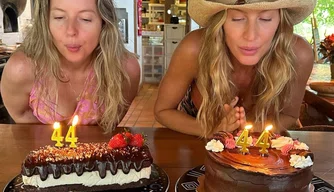 Gisele Bündchen e irmã gêmea Patricia Bündchen celebram os 44 anos