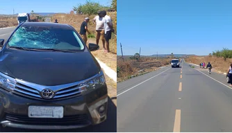 Acidente envolvendo carro e bicicleta em Floriano