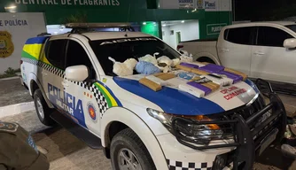 Polícia Militar apreende grande quantidade de drogas em ônibus na rodoviária de Parnaíba