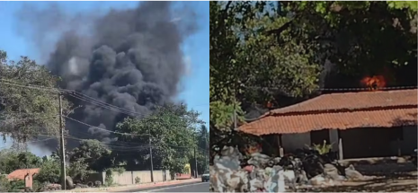 Incêndio atinge fábrica de reciclagem