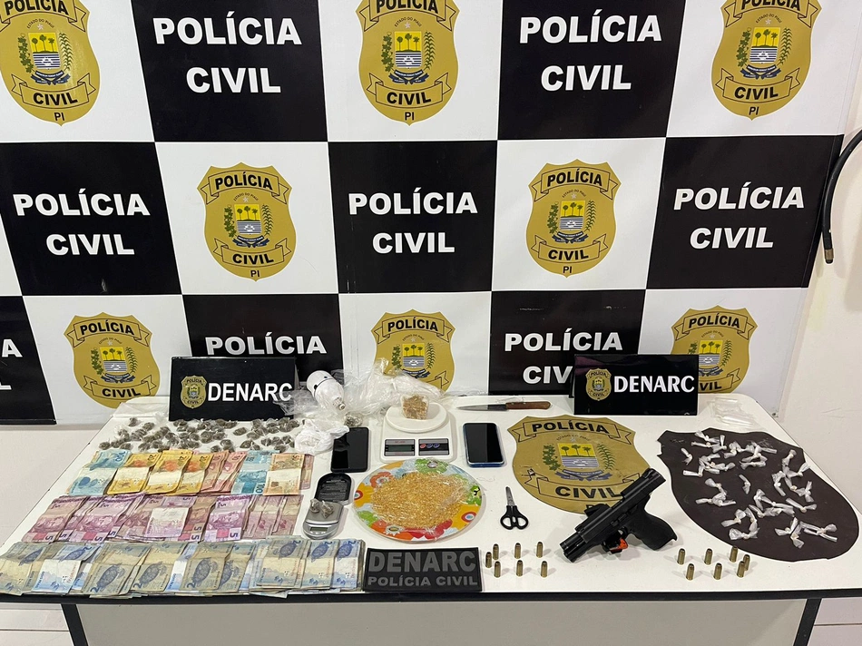 Denarc prende seis pessoas e apreende arma roubada de policial em Teresina