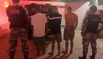 Trio é apreendido após realizar série de assaltos na zona Norte de Teresina
