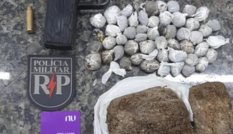 Rádio Patrulha do 11º BPM prende casal com arma de fogo e drogas em Timon