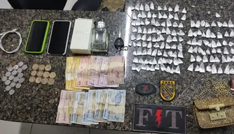 Polícia Militar prende casal com 151 trouxas de cocaína em Timon