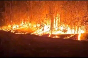 Corpo de Bombeiros do Piauí controla fogo em Nazária