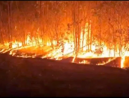 Corpo de Bombeiros do Piauí controla fogo em Nazária