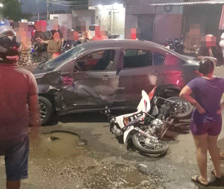 Colisão registrada no bairro Bela Vista em Teresina