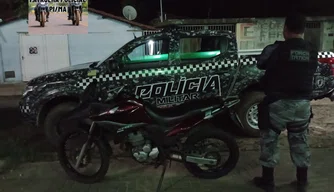 Polícia Militar em apreensão no município de Piripiri