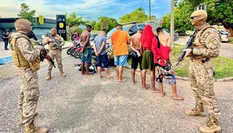 Suspeitos detidos pela PM em Teresina