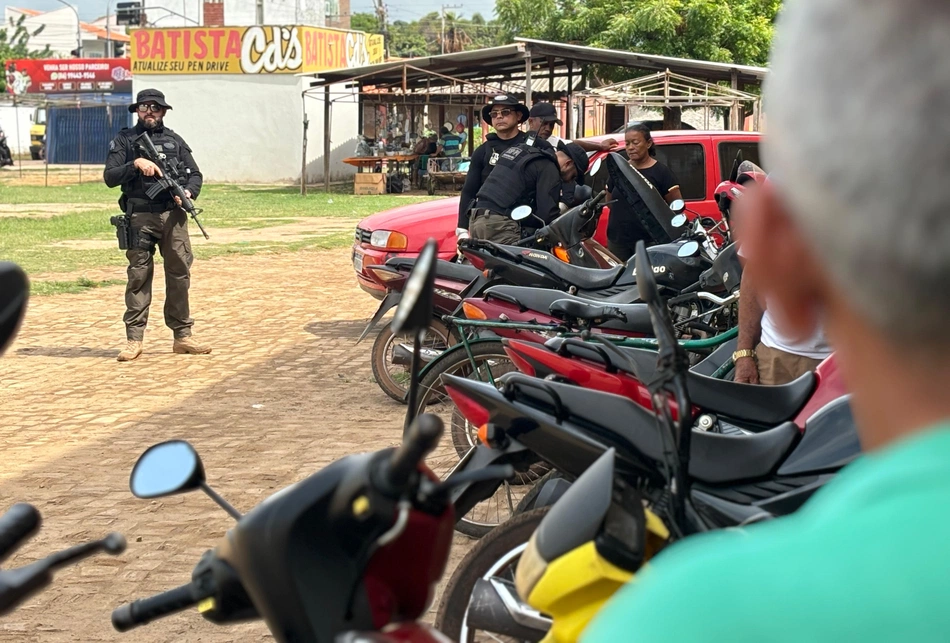 Motocicletas apreendidas pela polícia na Operação Rastreados