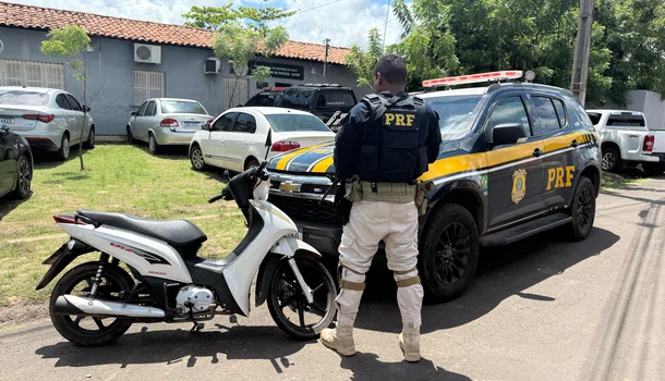 Motocicleta recuperada na cidade de Altos