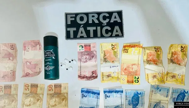 Materiais apreendidos pela Polícia Militar