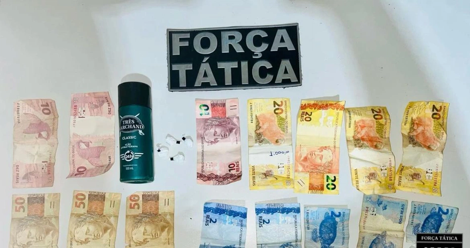 Materiais apreendidos pela Polícia Militar