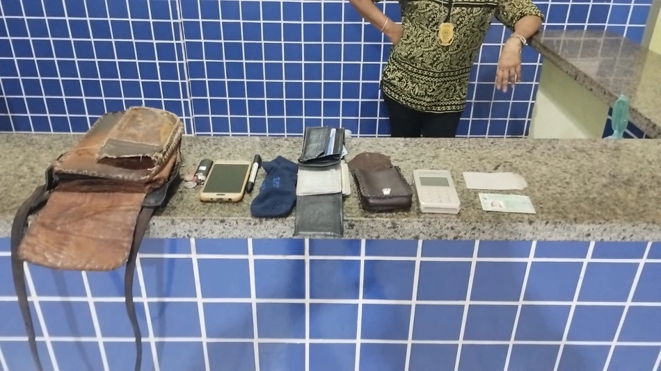 Materiais apreendidos pela Polícia Militar