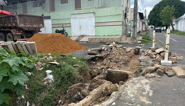 Cratera no Parque Piauí recebe obra emergencial