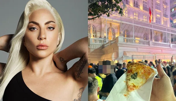 Fãs da Lady Gaga recebem pizza na porta de hotel