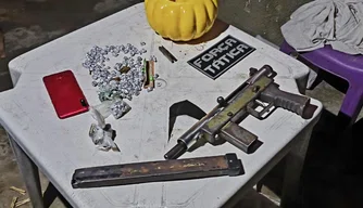 Materiais apreendidos pela Polícia Militar