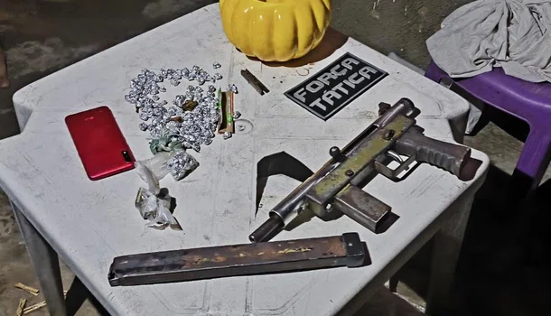 Materiais apreendidos pela Polícia Militar