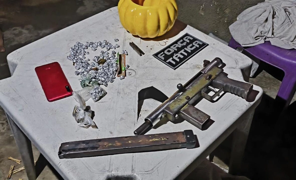Materiais apreendidos pela Polícia Militar