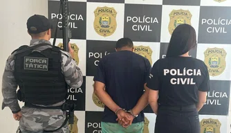 Suspeito preso pela Polícia Militar