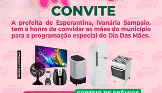 Prefeitura de Esperantina realizará festa em alusão ao Dia das Mães